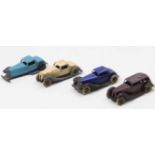 Dinky Toys pre-war group of 4 models to include, No. 24B Limousine and 3x No. 36B Bentley, two of