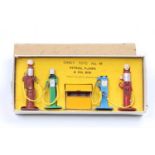 Dinky Toys pre-war No. 49 Petrol Pumps and Oil Bin containing 5 pieces, petrol pumps come with