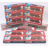 Collection of continental H0 Lima items: 201090/201091 2-car DMU blue & cream; 201643L Bo-Bo