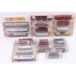 Twenty four Fleischmann H0 continental goods wagons (a couple of duplicates) (E- clear plastic BVG-