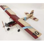 A very well made kit built model of a Radio Controlled Aircraft, constructed from balsa wood and