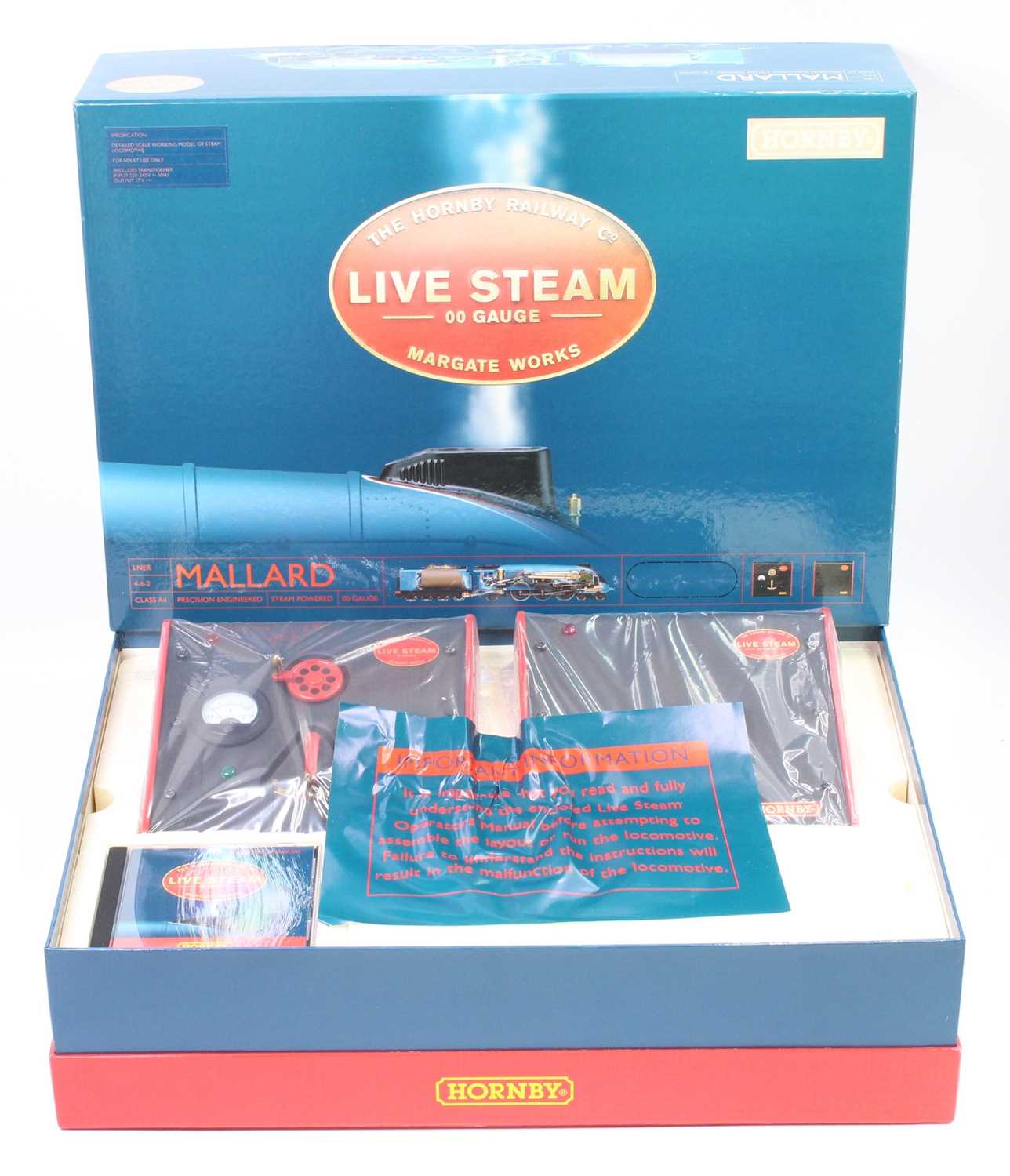 Hornby 00 Gauge R1041 'Mallard' live steam set in original packaging, with track and instructions ( - Bild 2 aus 3