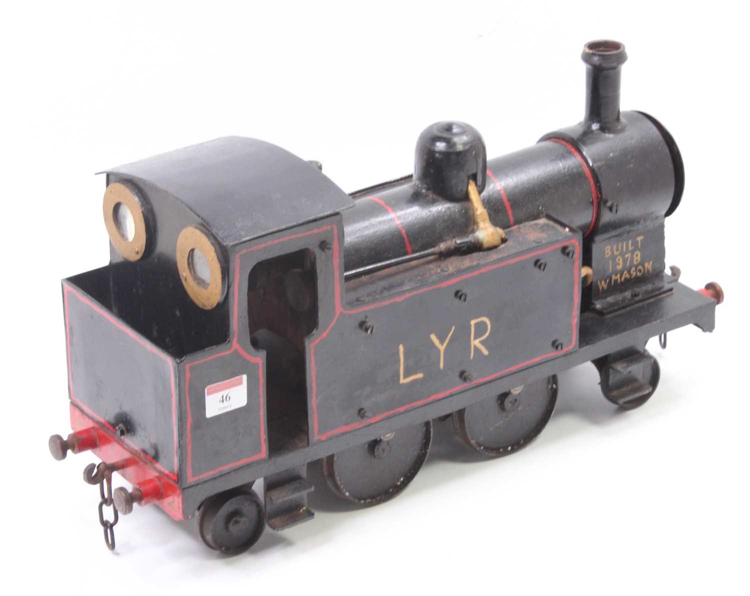 3.5 inch gauge live steam model of LYR 2-4-2 locomotive, finished in black and red with LYR to - Bild 2 aus 6