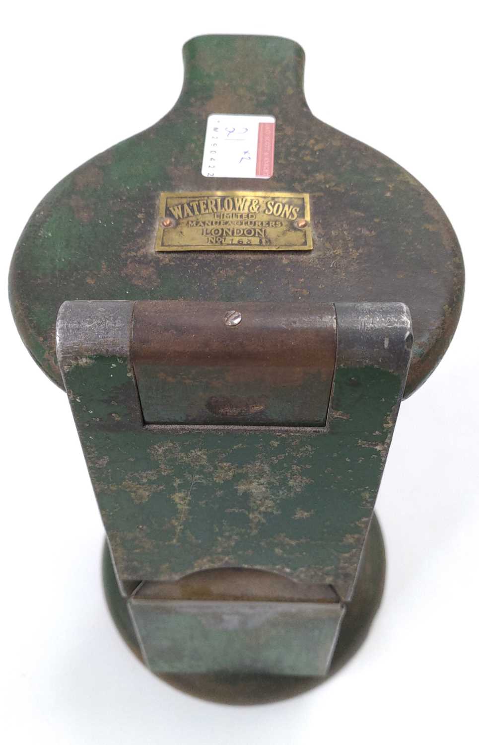 A Waterlow Ticket dating press, with a wooden box of matching types - Bild 3 aus 4