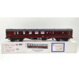 Gauge 1, 10mm scale kit built BR MK1 Maroon Coach group, 3 examples all executed to a very high