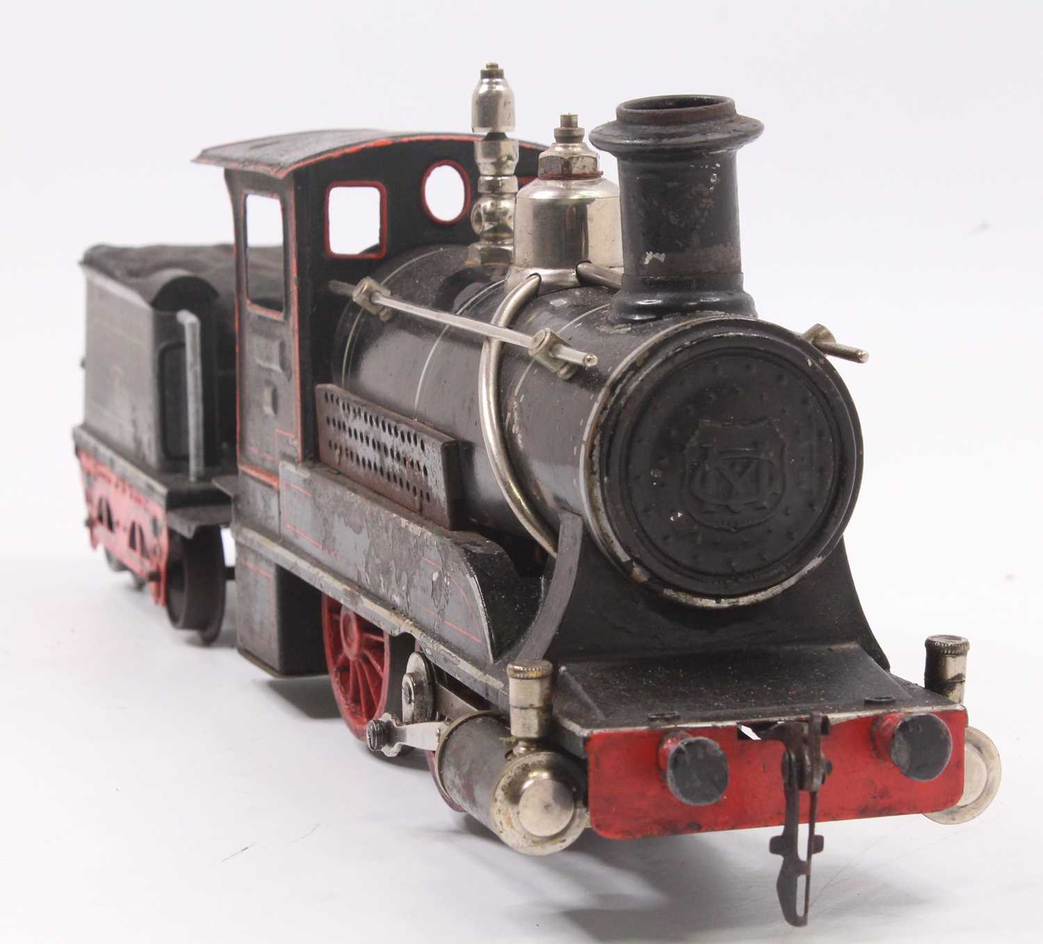 Marklin Gauge 1No.4001 Spirit Fired 0-4-0 Locomotive and tender, comprising black and red body - Bild 4 aus 4