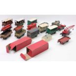 Tray of 18 assorted Hornby 4-wheel wagons. Pre and post-war. Condition varies (P-G)