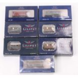 Seven Lilliput by Bachmann ‘Vintage’ design coaches. All (E) Boxes dusty (BVG)