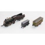 Continental 0 gauge items: KBN 0-4-0 loco 0-35 green with black, red & light green lining,
