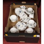 A Royal Stafford floral decorated bone china 6-place tea service