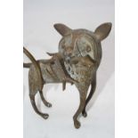 An eastern brass model of an animal, 7cm high