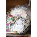 Vintage tea cards and postage stamps