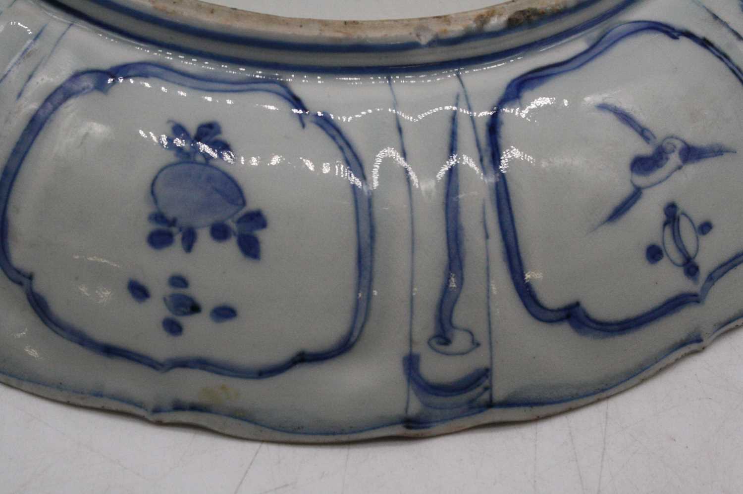 A 19th century Delft bowl on a pale blue ground decorated with flowers, dia. 26cm, together with a - Image 7 of 10