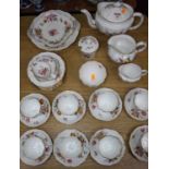 A Royal Crown Derby eight-place setting tea service, in the Derby Posies pattern XL1V