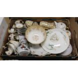 A collection of Victorian and later ceramics, to include a Coalport Batwing part tea and coffee