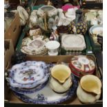Three boxes of Victorian and later ceramics, to include a Royal Worcester dessert service