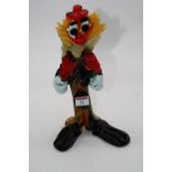 A 20th century Murano glass figure of a clown, height 30cm