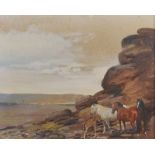 Richard John Munro Dupont (1920-1977) - Dartmoor Ponies in the Lee of a Tor, oil on canvas, signed