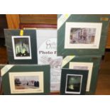 A single modern photo frame together with five various modern mounted prints (6)