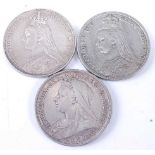 Great Britain, 1891 crown, Victoria jubilee bust, rev; St George and Dragon above date, together