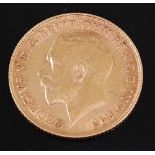 Great Britain, 1913 gold half sovereign, George V, rev; St George and Dragon above date. (1)