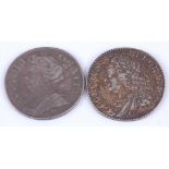 Great Britain, 1711 SIXPENCE, Queen Anne 4th plain draped bust, rev; crowned cruciform shields