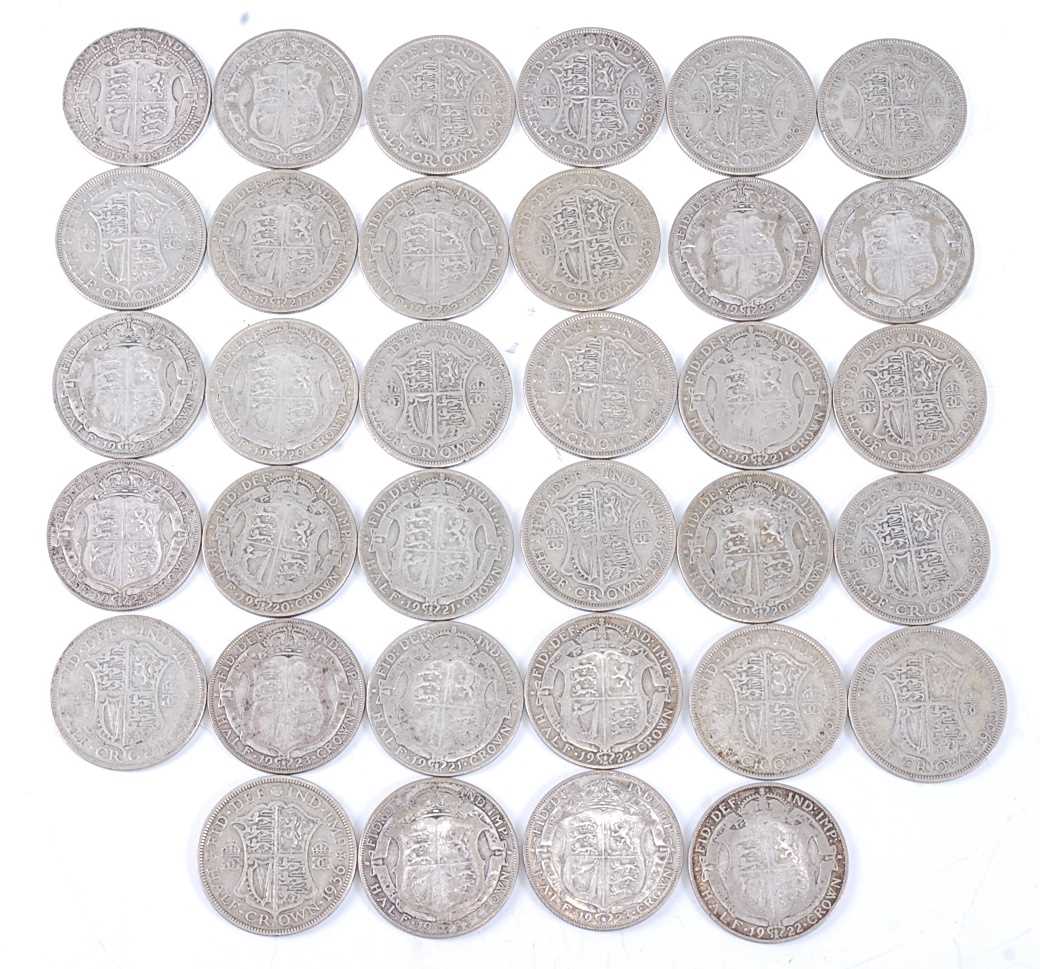 Great Britain, a collection of George V half crowns, all post-1920 and pre-1947. (34)