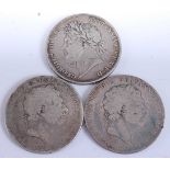 Great Britain, 1822 crown, George IIII laureate bust, rev; St George and Dragon above date, Tertio