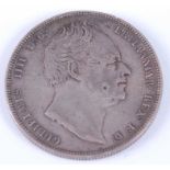 Great Britain, 1837 half crown, William IV bare head, WW script in truncation, rev; crowned and