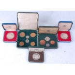 Bailiwick of Guernsey, a collection of three silver proof coins, to include 1972 Silver Wedding