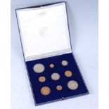 Great Britain, Elizabeth II Bailiwick of Jersey 1972 Silver Wedding anniversary nine coin proof set,