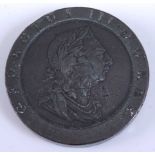 Great Britain, 1797 cartwheel penny, Soho mint, George III laureate bust, rev; seated Britannia with