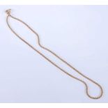 A 9ct yellow gold tubular meshlink chain, with lobster clasp, length 520mm, width 2.5mm, gross