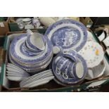 A Barratts Willow pattern part dinner service, together with various other ceramics