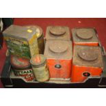 A collection of assorted lithograph printed and other tins, to include Daintee English Candies,