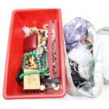 A large collection of assorted mainly modern costume jewellery, to include paste set dress rings,