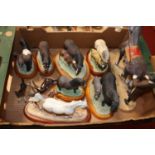 A collection of resin models of horses, to include Border Fine Arts