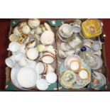 Two boxes of various glassware and ceramics to include mainly teawares