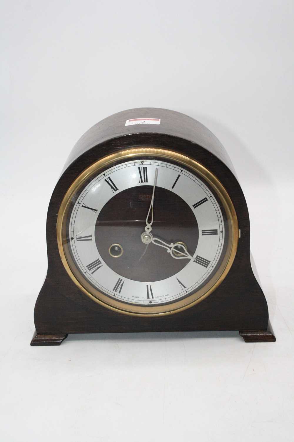 An early 20th century oak cased aneroid barometer the circular silvered dial with Arabic numerals, - Image 3 of 5