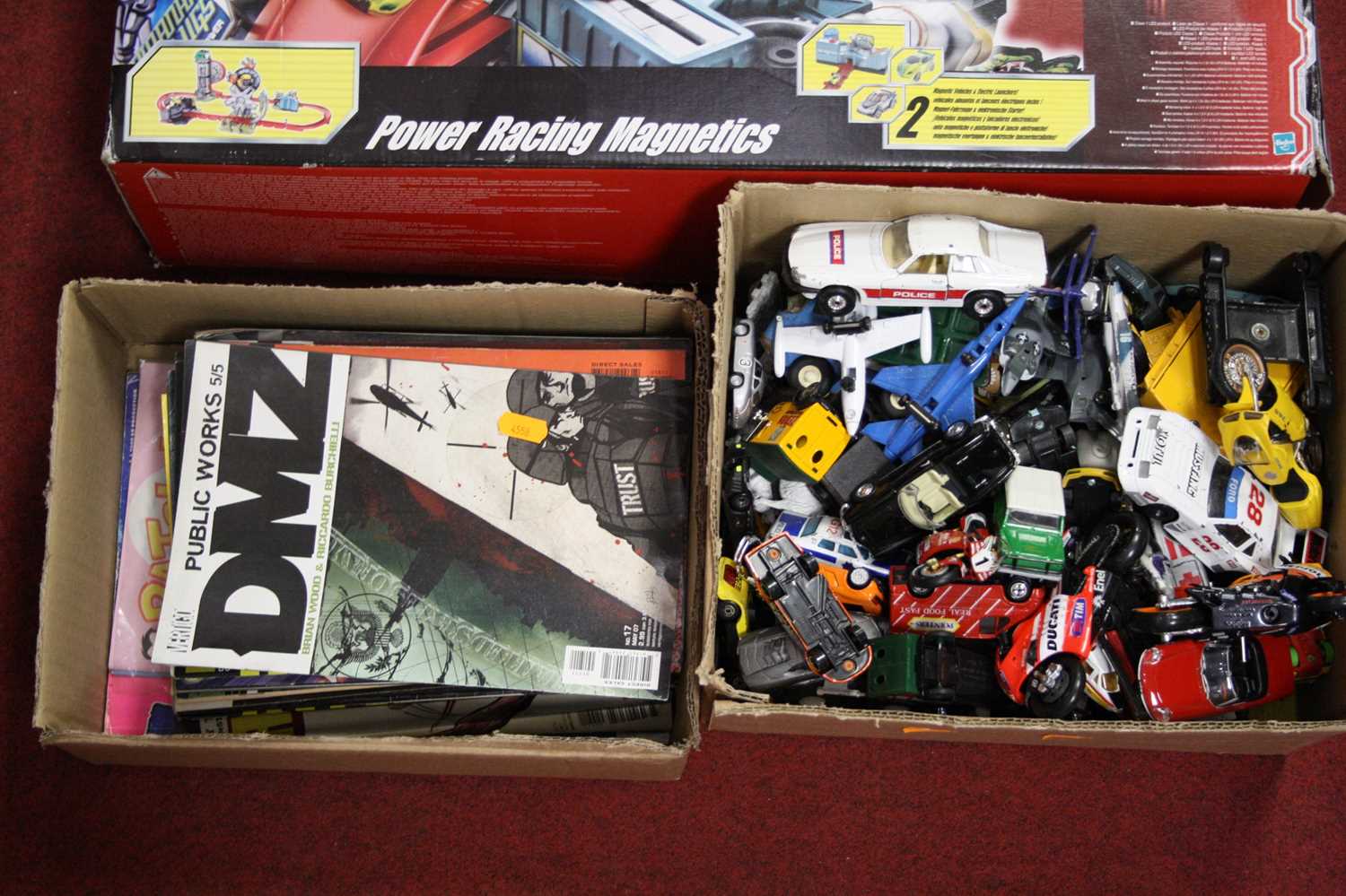 A plywood box containing various loose Meccano components; together with a boxed Micro Machines - Image 4 of 4