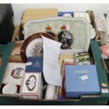 Two boxes of various royal commemorative items