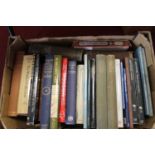 Three boxes of miscellaneous books and auction catalogues, mainly being antique or travel related,