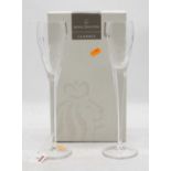 A pair of Royal Doulton Classics lead crystal glasses, boxed