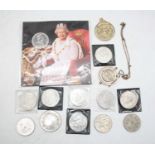 A 2012 Diamond Jubilee seven-coin set; together with various commemorative crowns etc