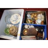 Three boxes of miscellaneous items to include a Duchess part tea service in the Romance pattern,