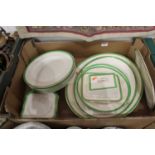 A Soho Pottery Queens Green pattern part dinner service