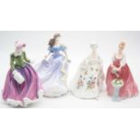 A collection of four Royal Doulton figurines, to include Specially for You HN4232, Alexandra HN3292,