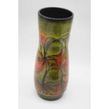 A large Poole pottery Agean pattern vase of waisted cylindrical form having impressed mark verso,