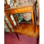 Two 19th century mahogany fold-over card tables