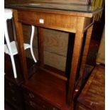 A mahogany rectangular side table stamped Waring & Gillows, and numbered 73590 to underside, width